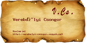 Verebélyi Csongor névjegykártya